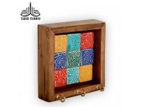 جاکلیدی چوبی مربع 9 خشتی