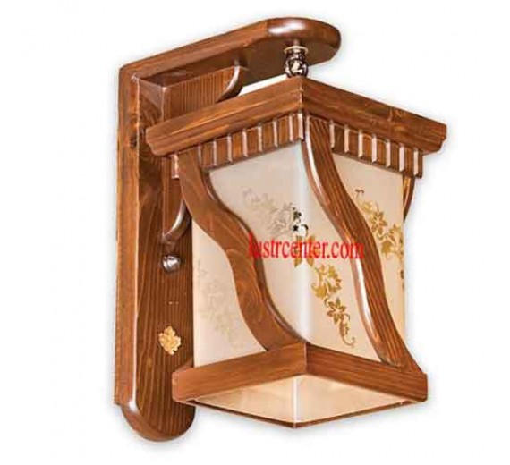 چراغ دیواری چوبی شاپرک