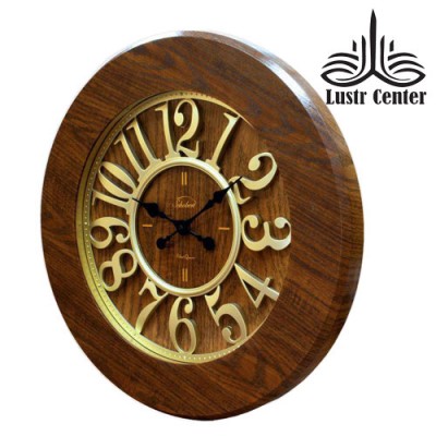 ساعت دیواری چوبی 5101 فندقی