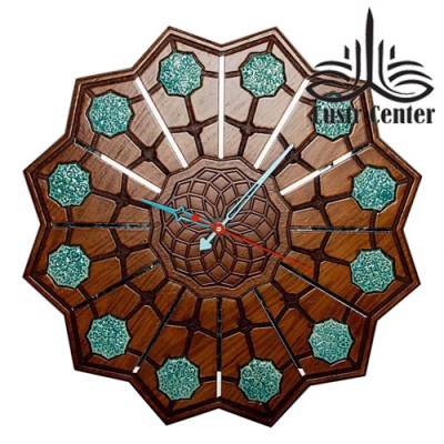 ساعت دیواری چوبی شمس 12 پر