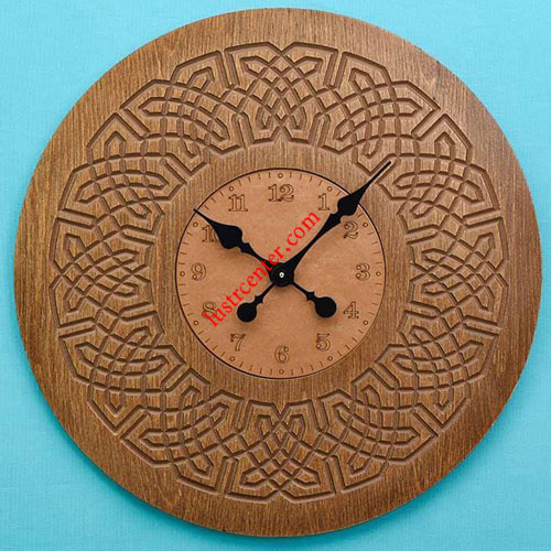ساعت دیواری چوبی سنتی حکاکی سایز 70