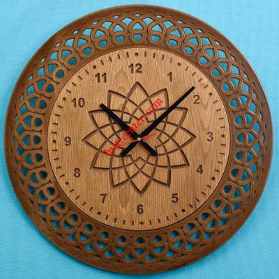 ساعت دیواری چوبی تذهیب
