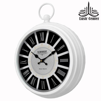 ساعت دیواری فلزی 5138 سفید