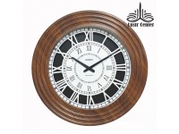 ساعت دیواری چوبی 5139 فندقی