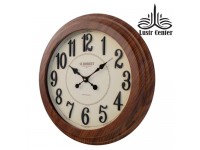 ساعت دیواری چوبی 5186 فندقی