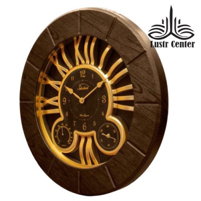 ساعت دیواری چوبی 5104 فندقی