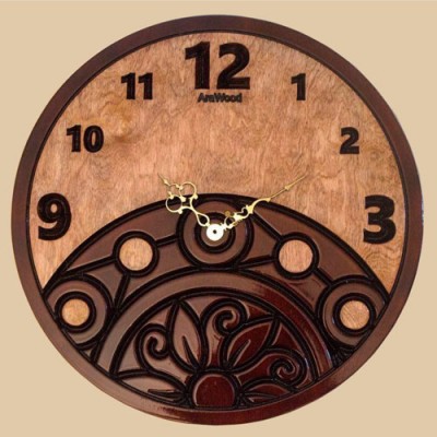 ساعت دیواری چوبی کد 107