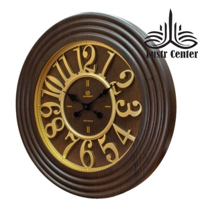 ساعت دیواری چوبی 5102 فندقی
