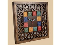 ساعت دیواری چوبی گره چینی