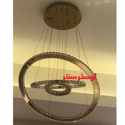 لوستر کریستالی 8103 سه طبقه 60-40-20 طلایی