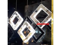 لوستر مدرن کریستالی خطی لوزی 8104 سه خطی 
