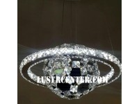 لوستر آویز کریستالی توپ و حلقه 